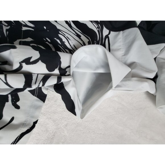 Tekbika By Alembika Black White Colorblock Long Button-Up Shirt Dress Size 4 New - Picture 5 of 10